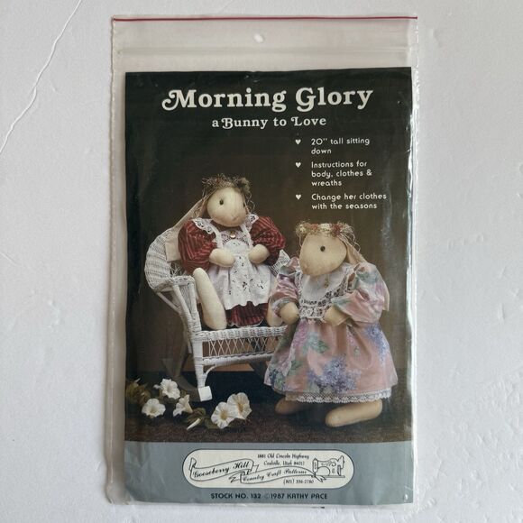 Morning Glory Easter Bunny Sewing Pattern Gooseberry Hill 1987 - Picture 1 of 2